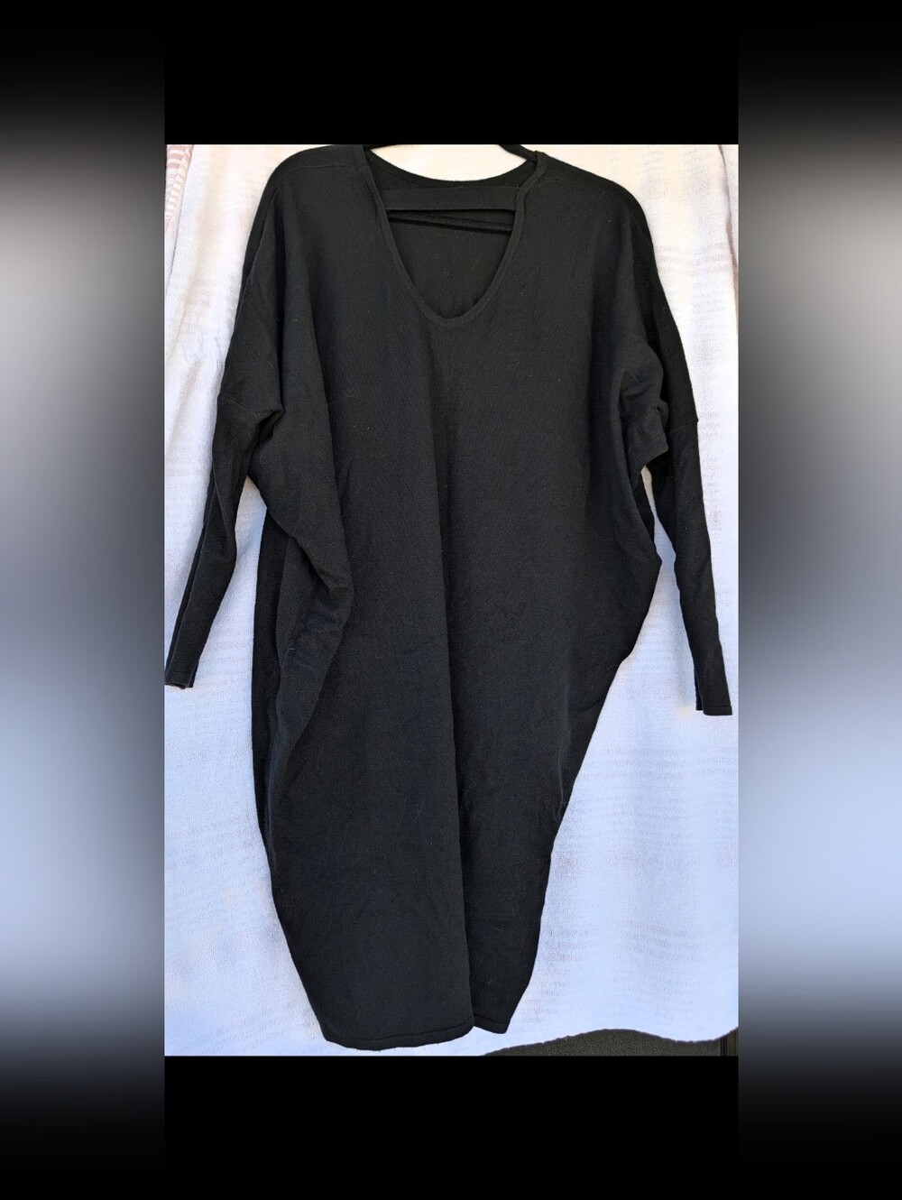 Black Women's Oversized Knit Sweater Dress